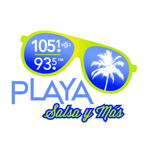 playa detroit logo of sunglasses and palm tree reflection v2
